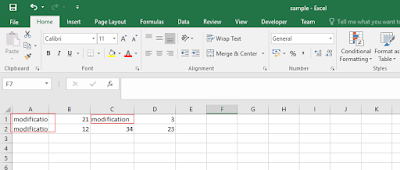 Template excel file