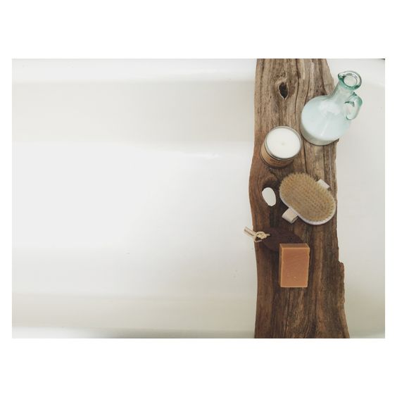 a perfect gray Wooden Bath Caddies