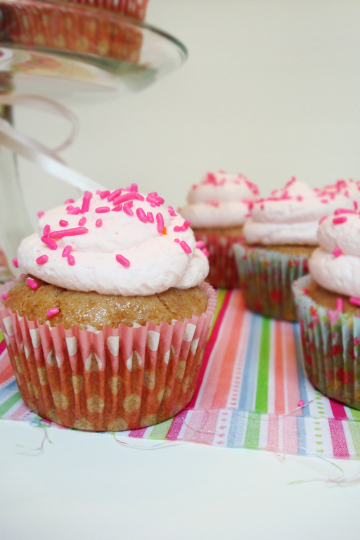 Pink Lemonade Cupcakes made with SweetLeaf Stevia
