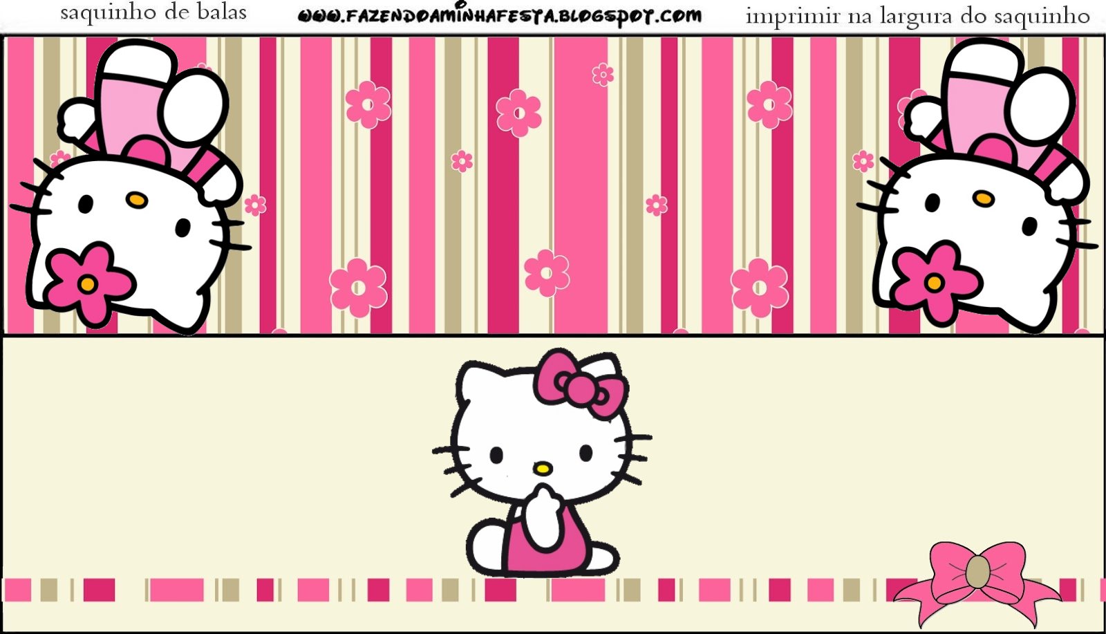 hello kitty with flowers free printable candy buffet