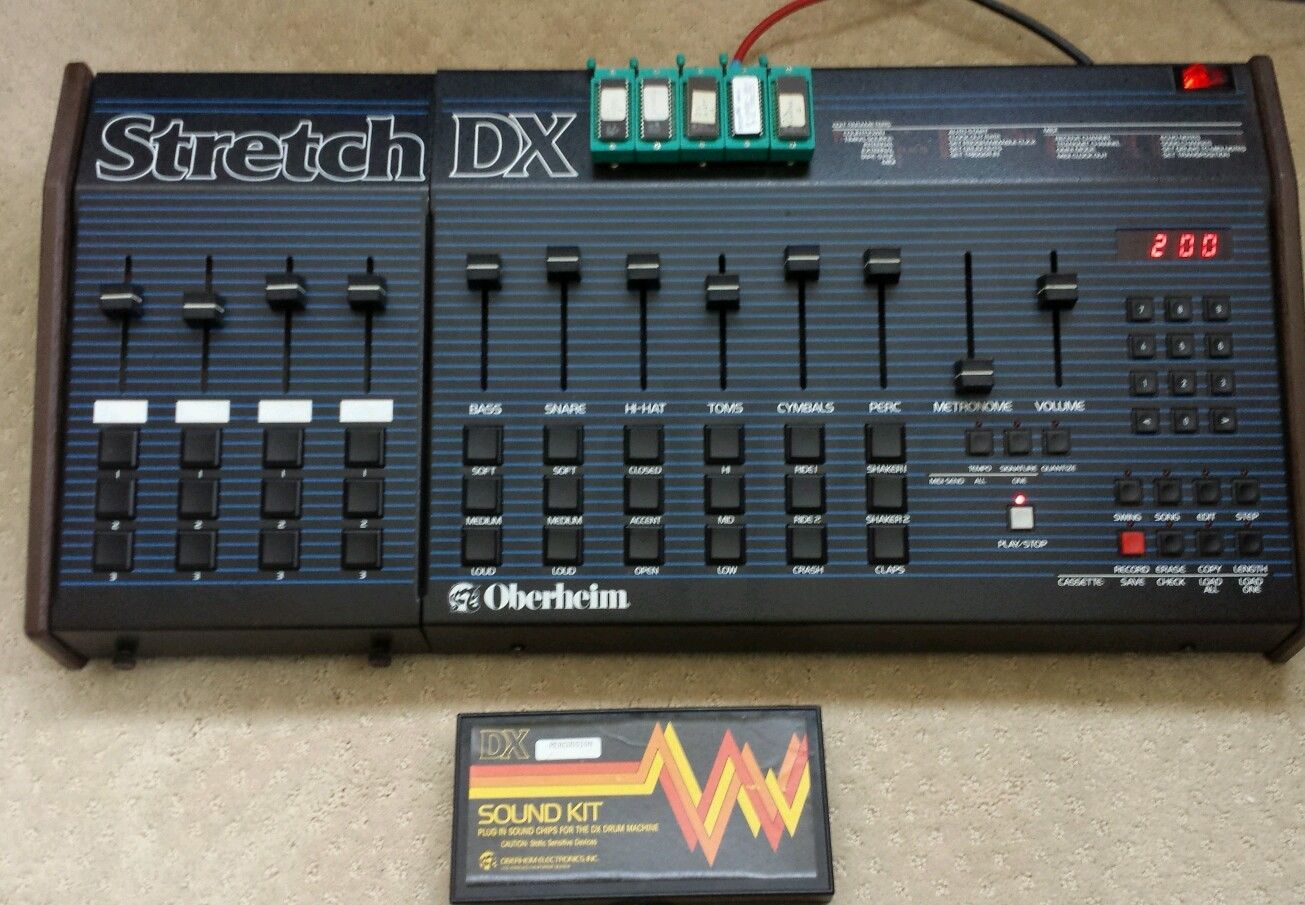MATRIXSYNTH Oberheim Stretch DX Drum Machine Midi w/ custom ZIF
