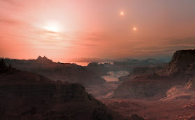 por do Sol em um exoplaneta 