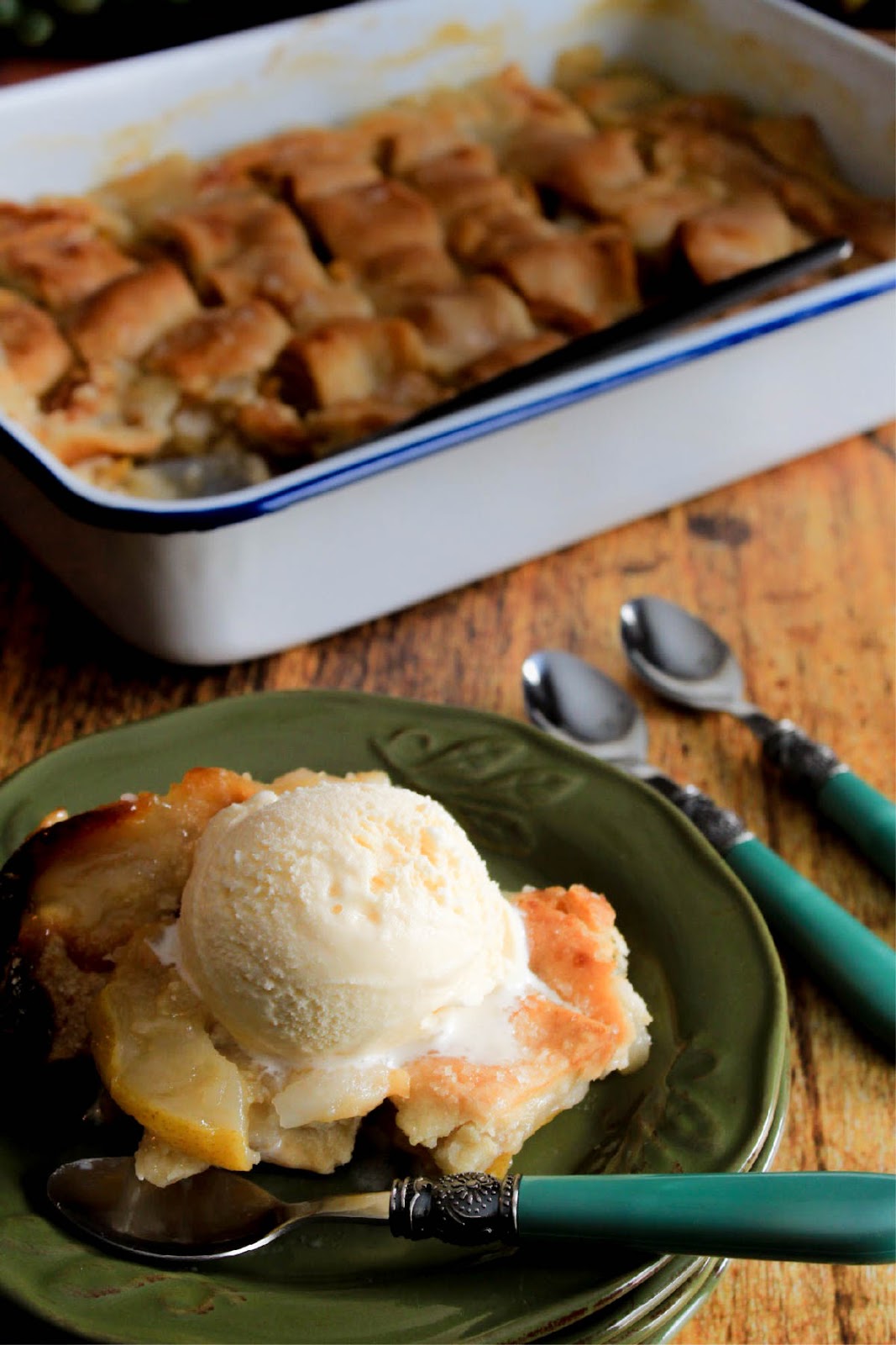 Pear Dumplings Cobbler