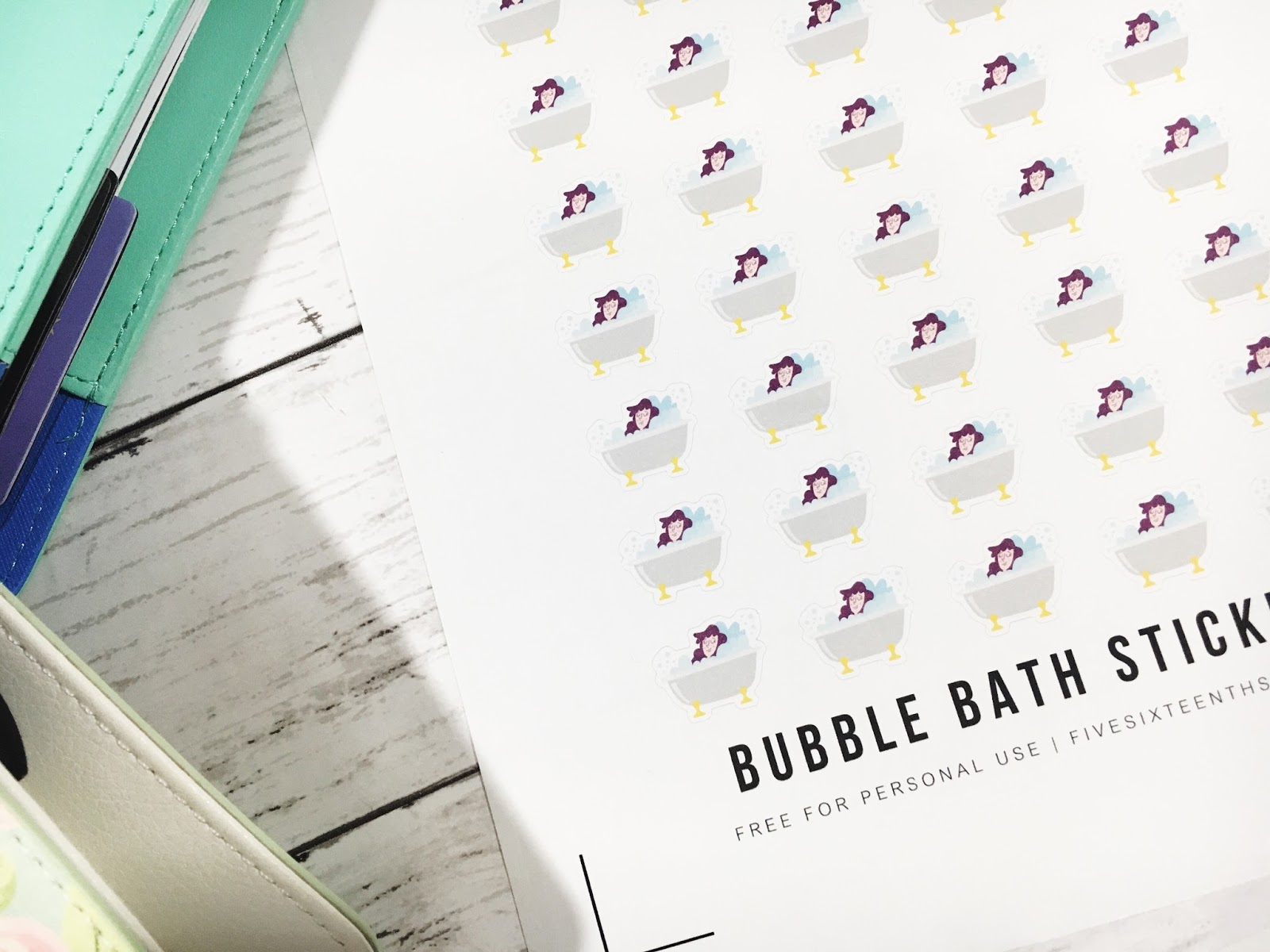 five sixteenths blog Free Sticker Friday // Bubble Bath Stickers