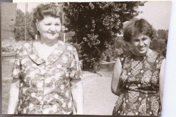 Magdalena Marcov my mother and aunt Stefania Sestocenco Bucharest '60