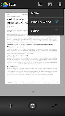 seleccionar el tipo de color del documento a escanear