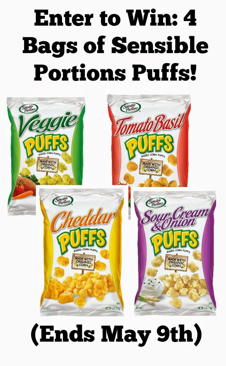 Enter to win 4 Bags of Sensible Portions Puffs - Ends May 9th 2015