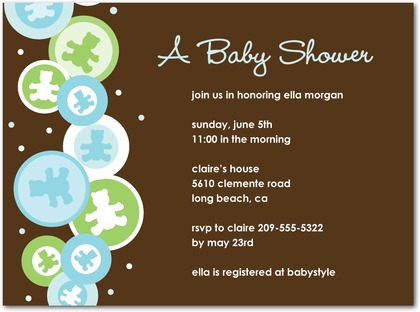 wedding invitations and baby shower invitations share: Boy Baby 