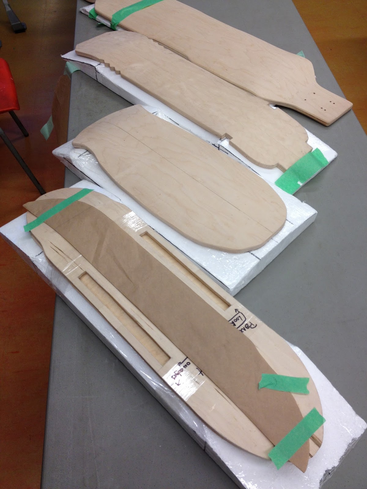 OASIS SKATEBOARD FACTORY "Dream Decks" in process in the classroom