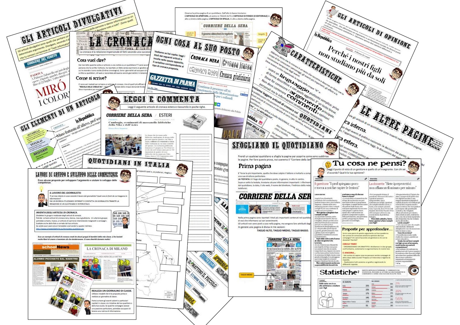 Esempio Di Articolo Di Cronaca Scuola Media Schede ed attività didattiche del Maestro Fabio per la scuola primaria