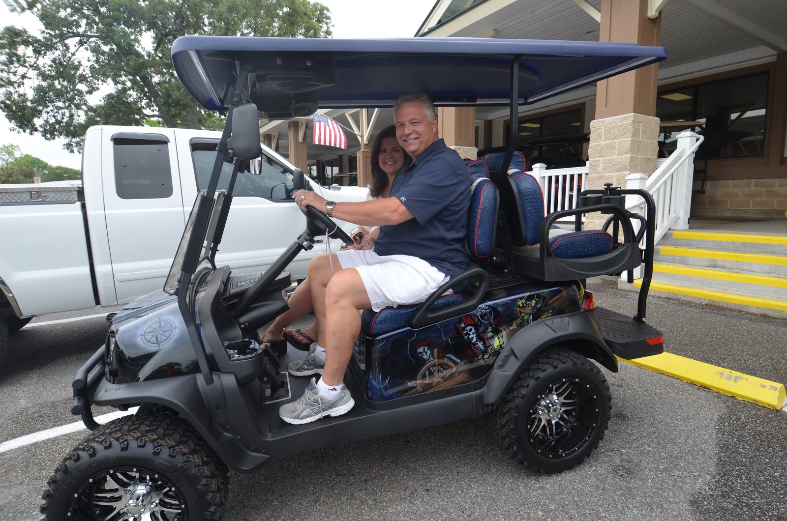 This is what you get when pirates take over a golf car at Ocean Lakes