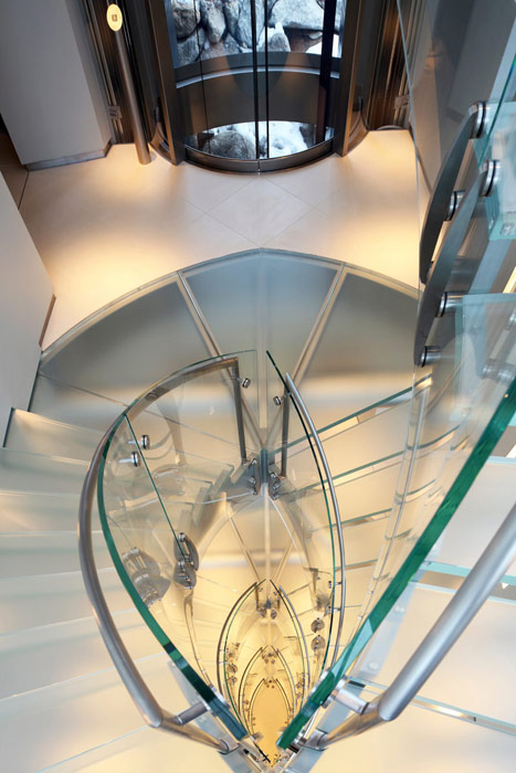 glass stairwell