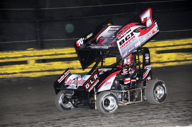 Haddock in the Paddock Micro sprint driver Ethan Myatt heading in