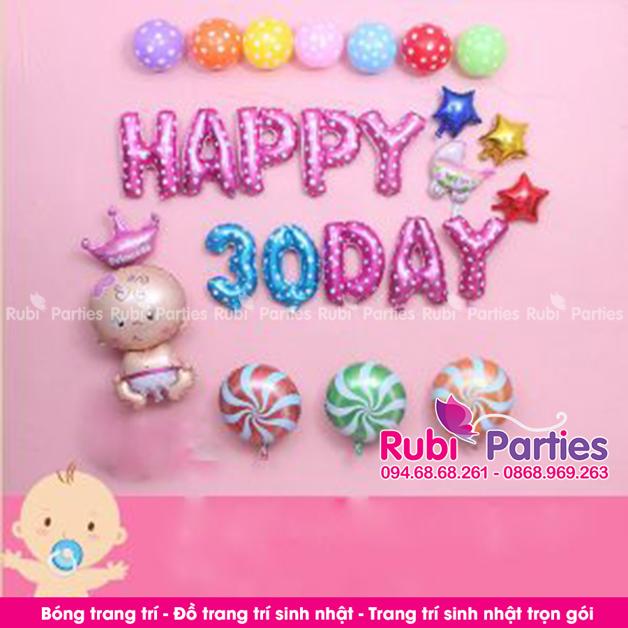 Bóng trang trí đầy tháng cho bé ở Hoàn Kiếm Bong trang tri day thang cho be o Hoan Kiem