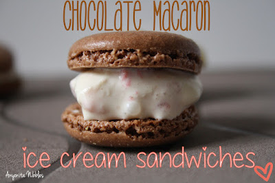 Chocolate Macaron Ice Cream Sandwiches