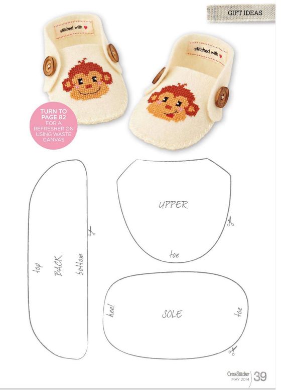 Moldes de sapatinhos de bebê para baixar grátis