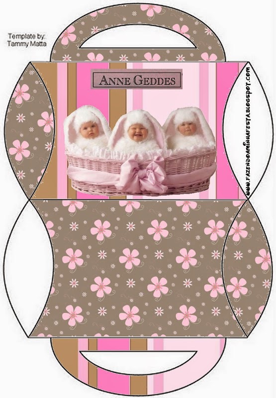 Anne Geddes para Pascua: Cajas de Bebes para Imprimir Gratis. Caja Almohada para Imprimir Gratis.