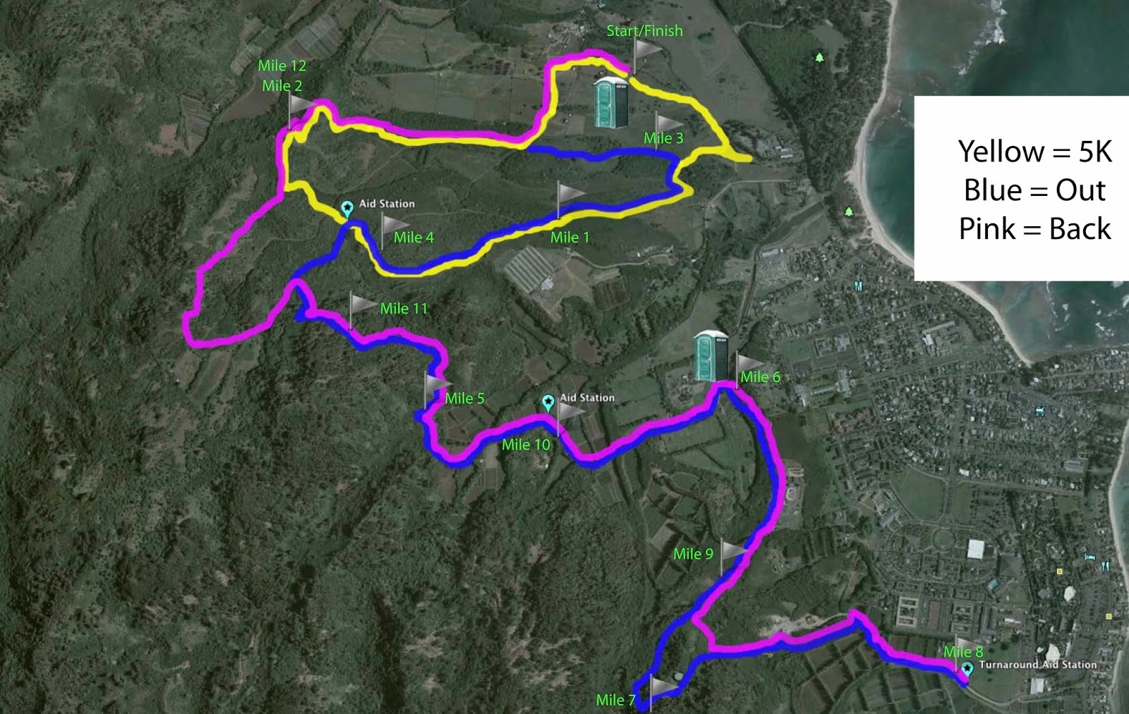 XTERRA Gunstock Trails Half Marathon and 5k Course map