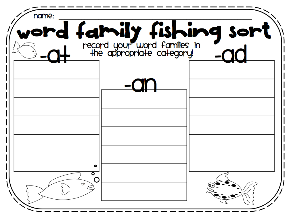 Word Family Fishing The Curious Catfish