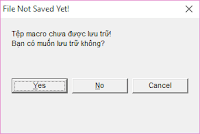 Chọn Yes để lưu