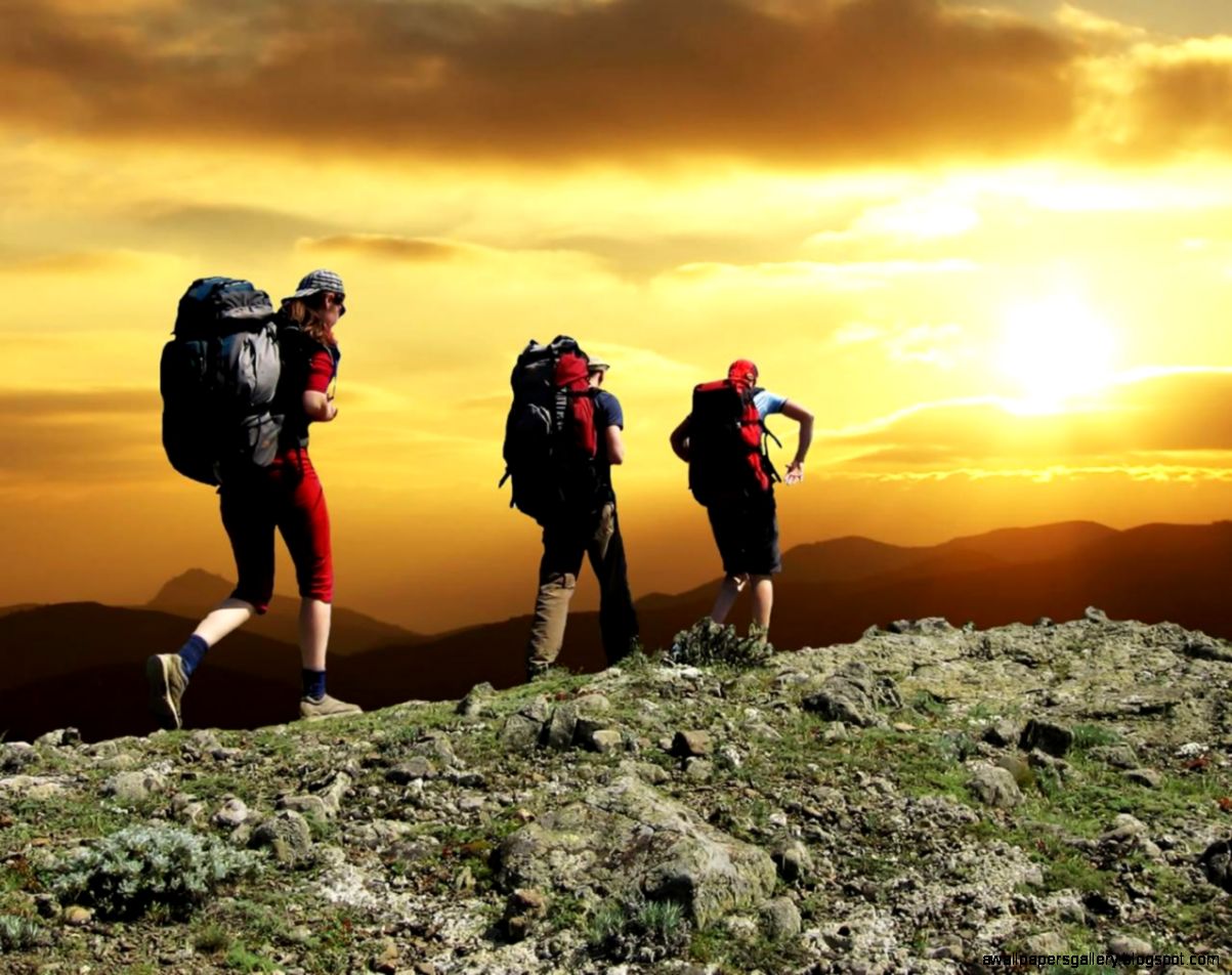 wallpaper three people mountain climbing sports challenge