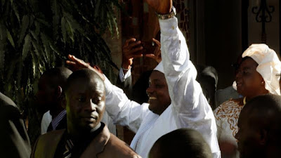 j Gambian president-elect, Adama Barrow, sworn into office