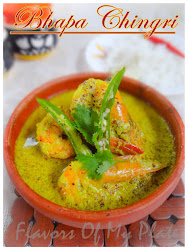chingri shrimp bhapa steamed curry plate