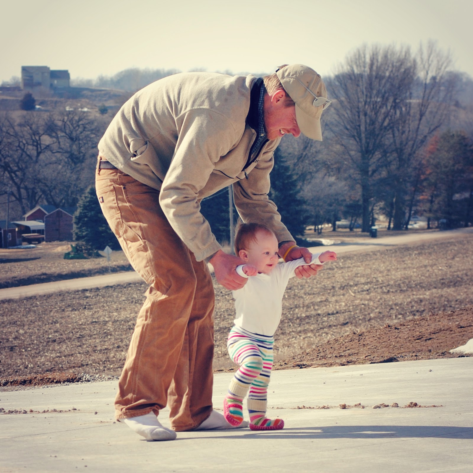 Just the Jensen Family Walking with Daddy