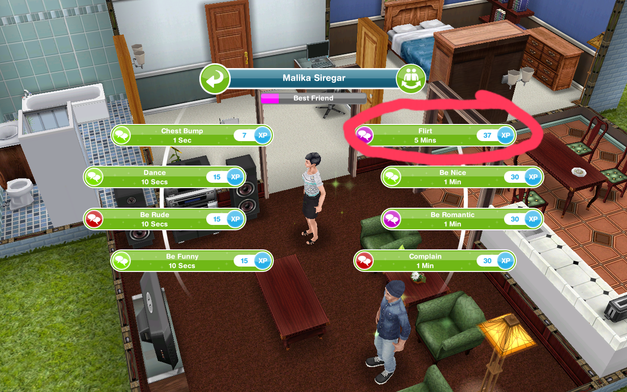 Flirt With Another Sim Pada Sim Free Play Catatan Kecil