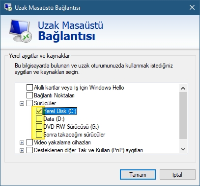 Uzak Masaüstü Oturumunda Yerel Dosyalara ve Klasörlere Erişim 5 Image%2B5