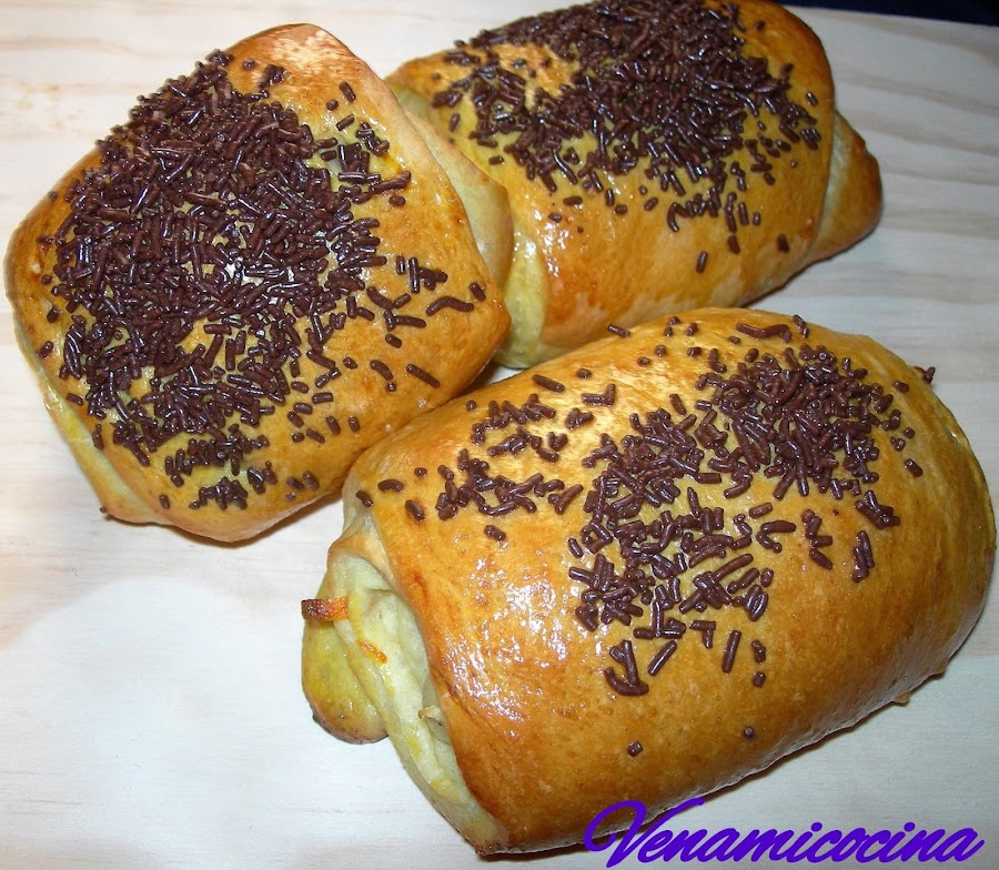 Napolitanas de chocolate y naranja