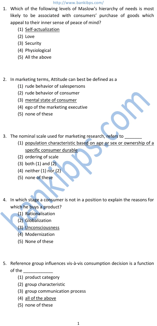 Marketing Aptitude Test Questions And Answers