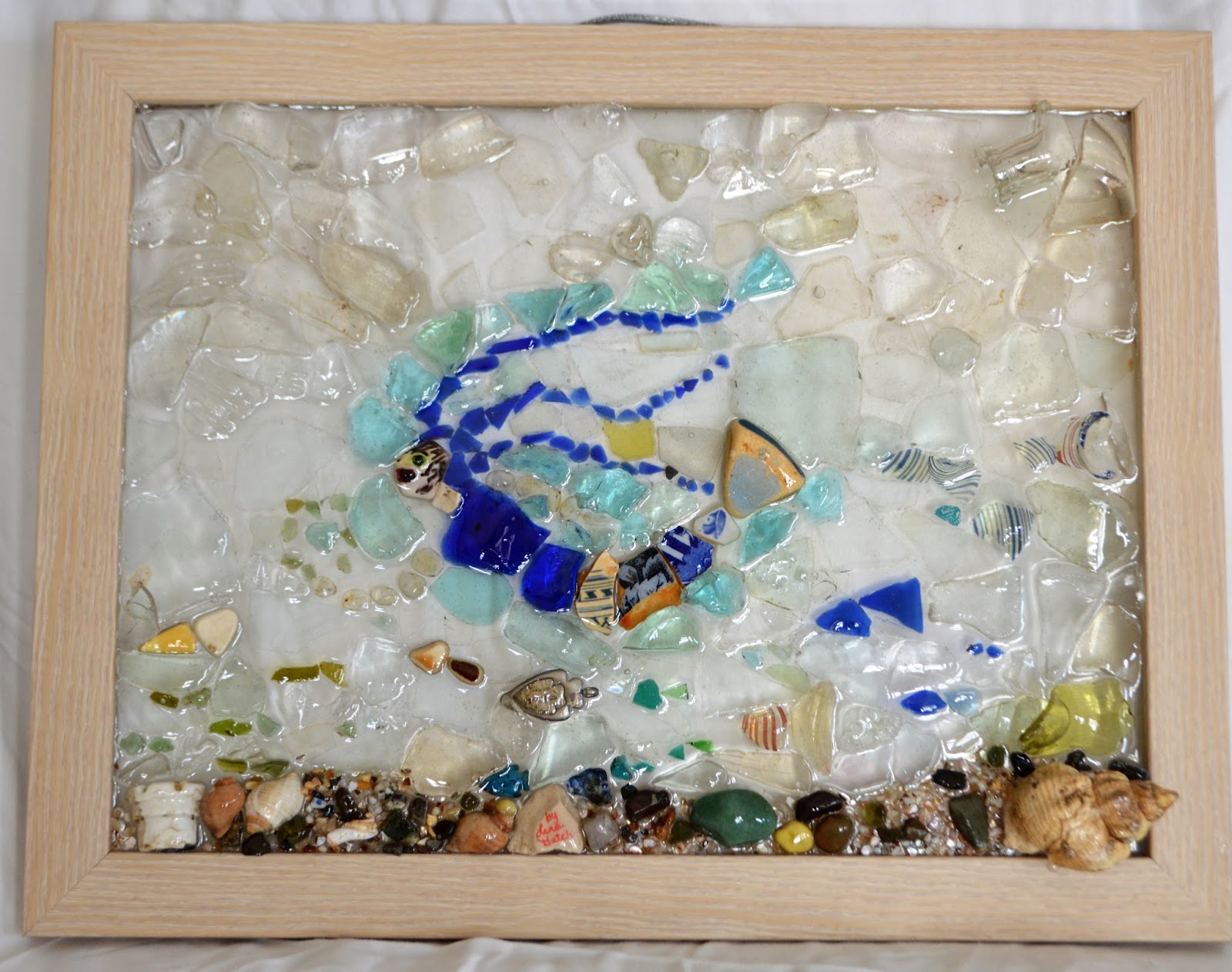 "Acadia's Mainely Ours" SEAGLASS ART MOSAICS "Mermaid's Tears