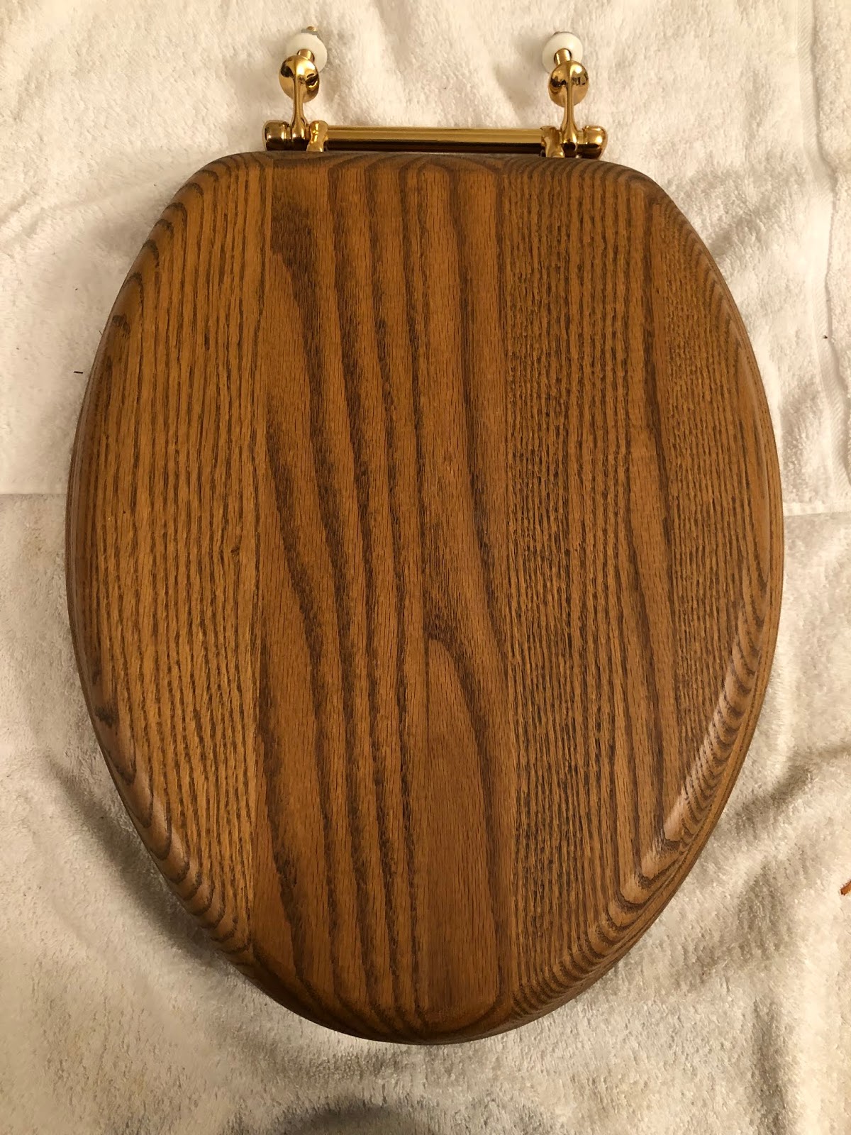 Elongated Oak Toilet Seat Brass Hinges at Lamar Estrada blog