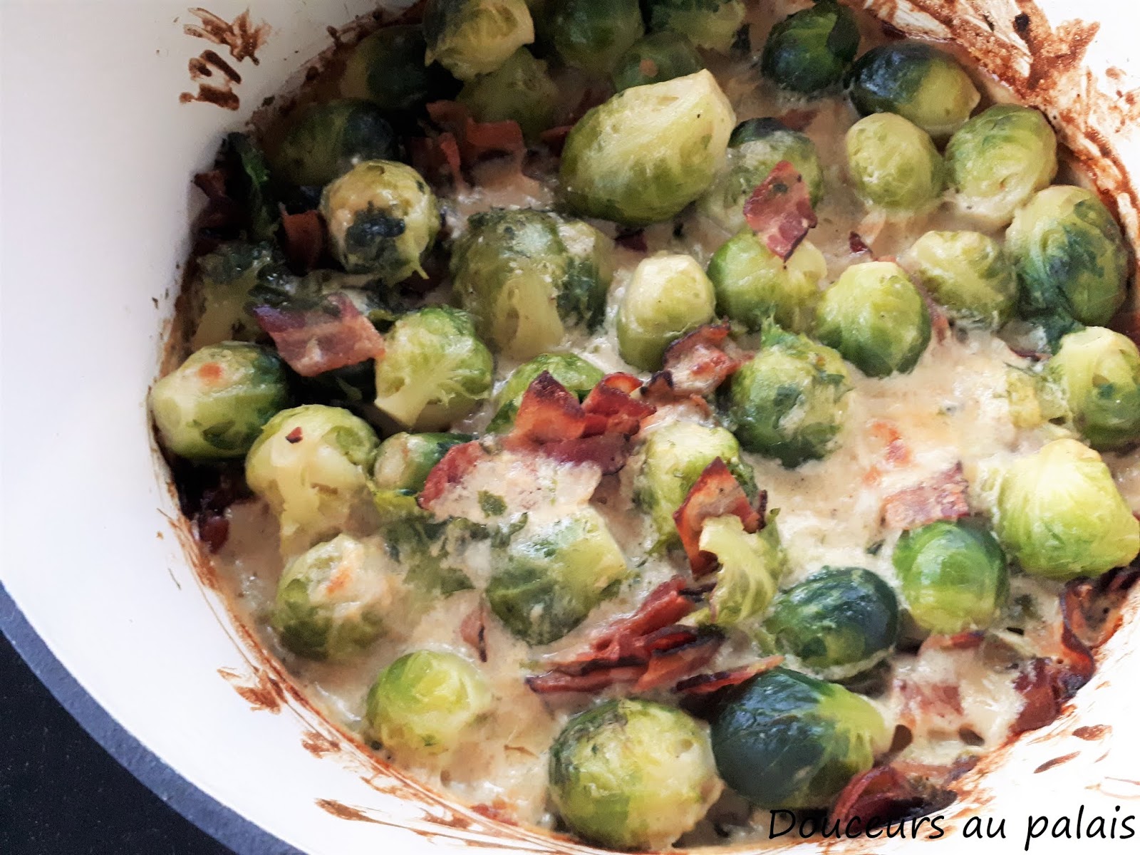 Recette Gratin De Choux De Bruxelles Light Choux de bruxelles crémeux au bacon