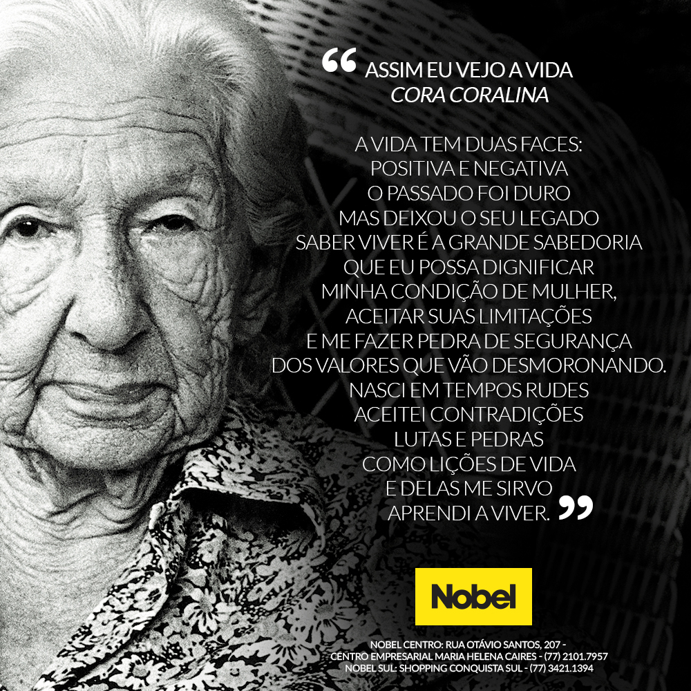 Karisma News: ASSIM EU VEJO A VIDA - CORA CORALINA