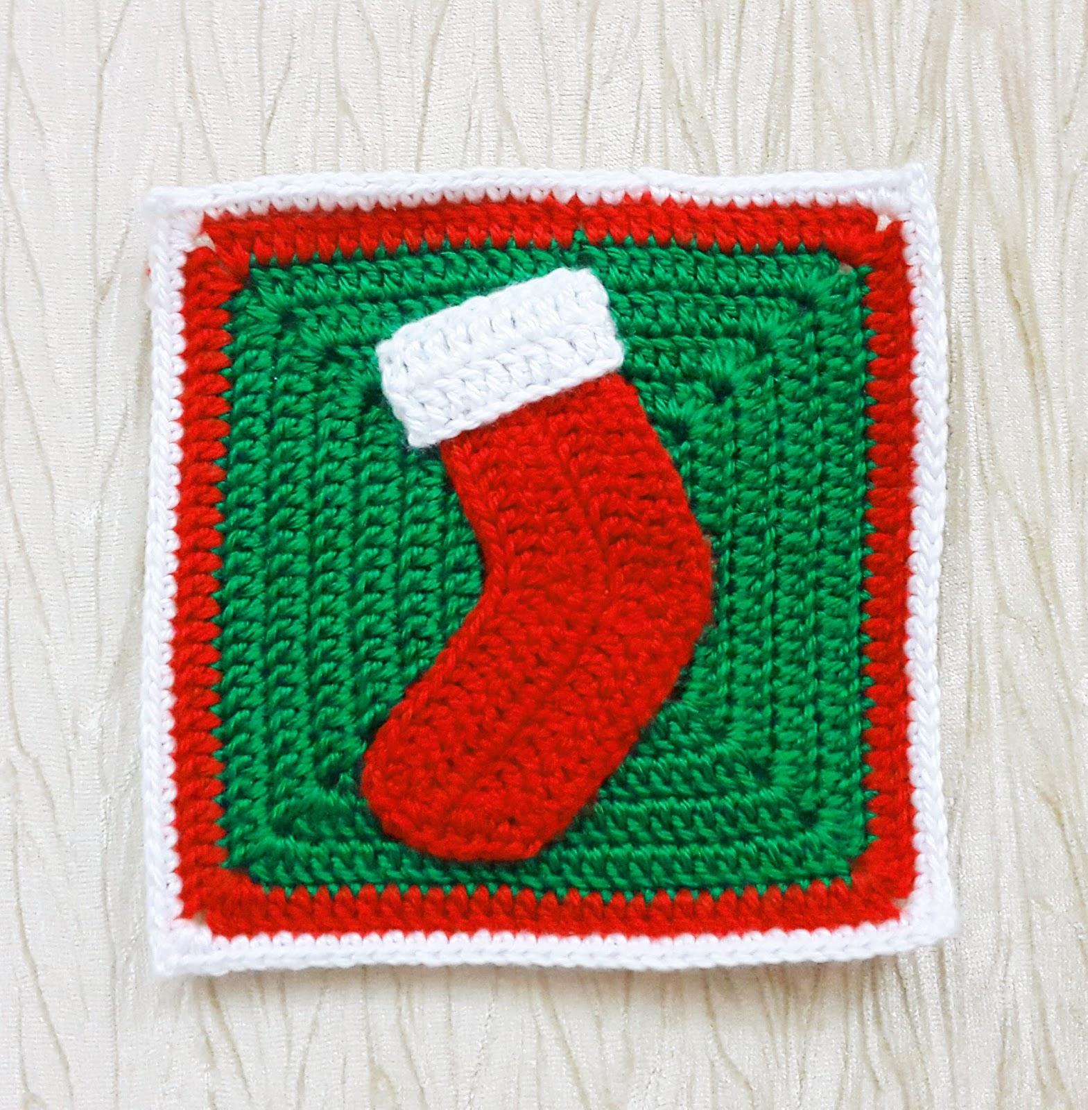 Christmas Stocking Granny Square Wiam's Crafts