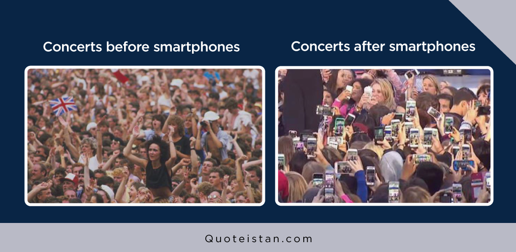 Concerts before smartphones vs Concerts after smartphones