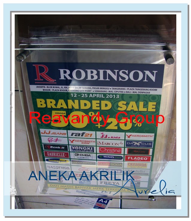 HARGA frame poster acrylic  DISPLAY SIGNS