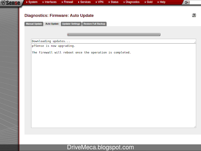 DriveMeca actualizando pfSense paso a paso