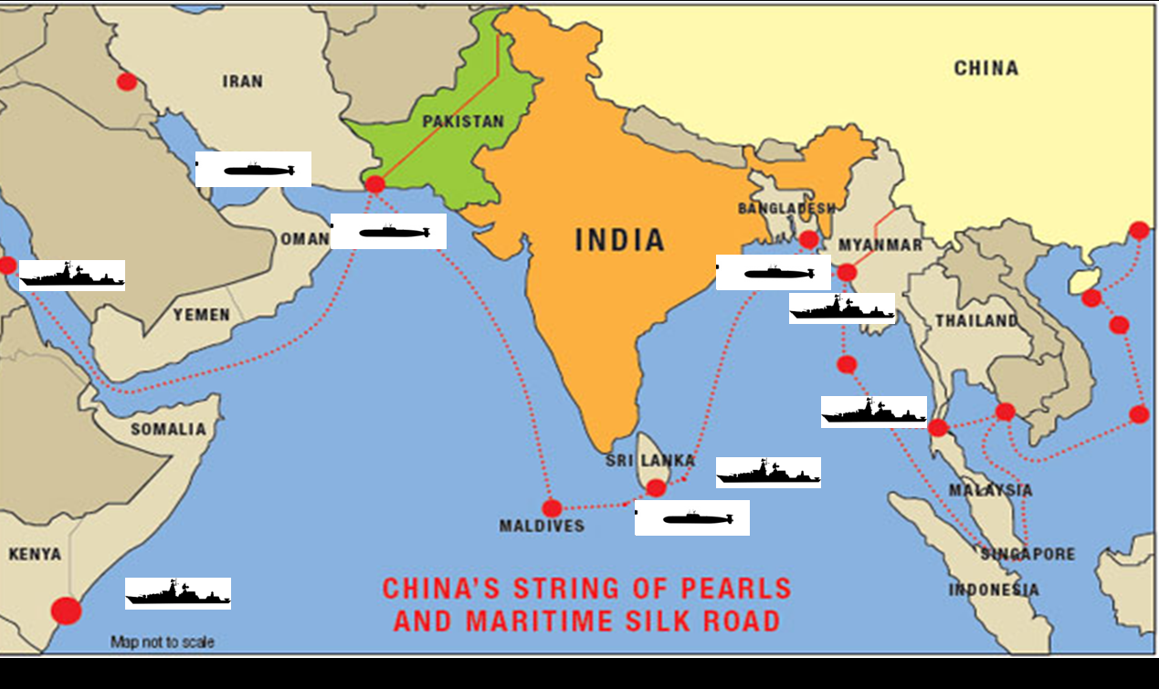 China’s “String of Pearls” 4. The encirclement of India & how to