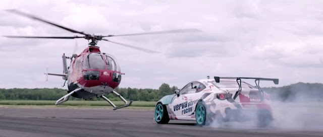 ヘリコプターと1000馬力のトヨタ86が競演する迫力の映像！