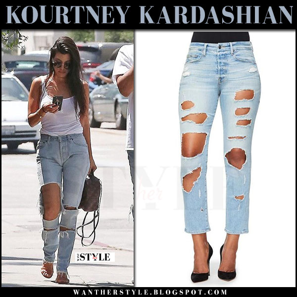 good american distressed jeans