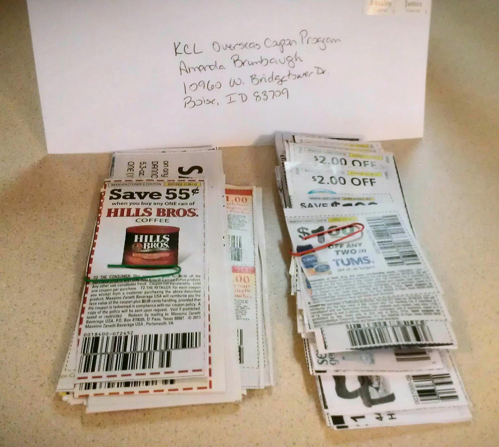 366 Random Acts of Kindness in 2013 Day 36 Mailed Expired Coupons to