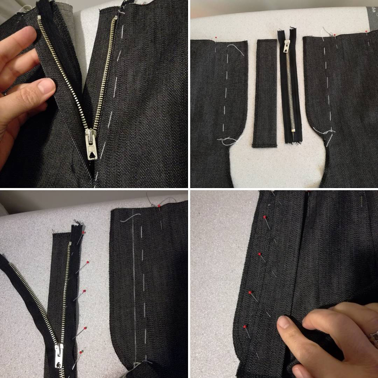 Couture et Studio Le302a (classic narrow leg Front-fly zipper tutorial - Passo-a-passo braguilha com zíper em calça