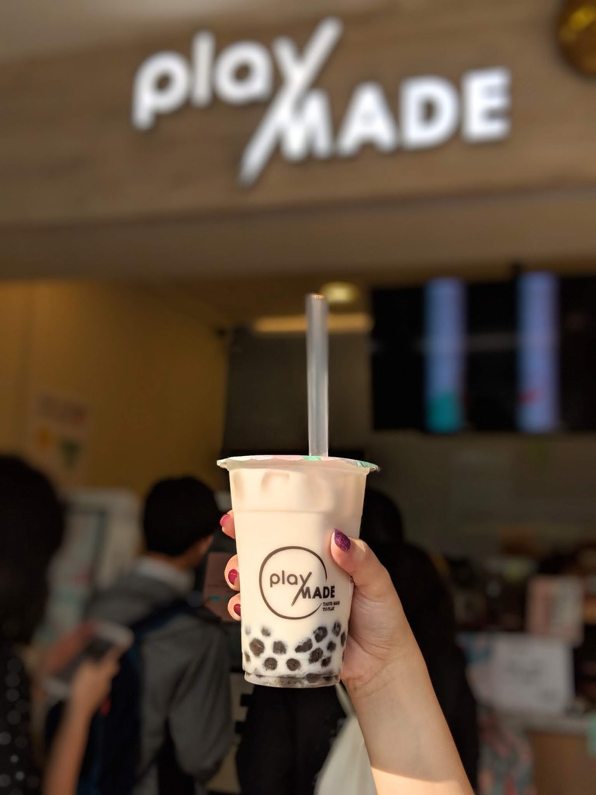 PlayMade Bubble Tea Enjoy Teh Peng with freshly made Black Sesame