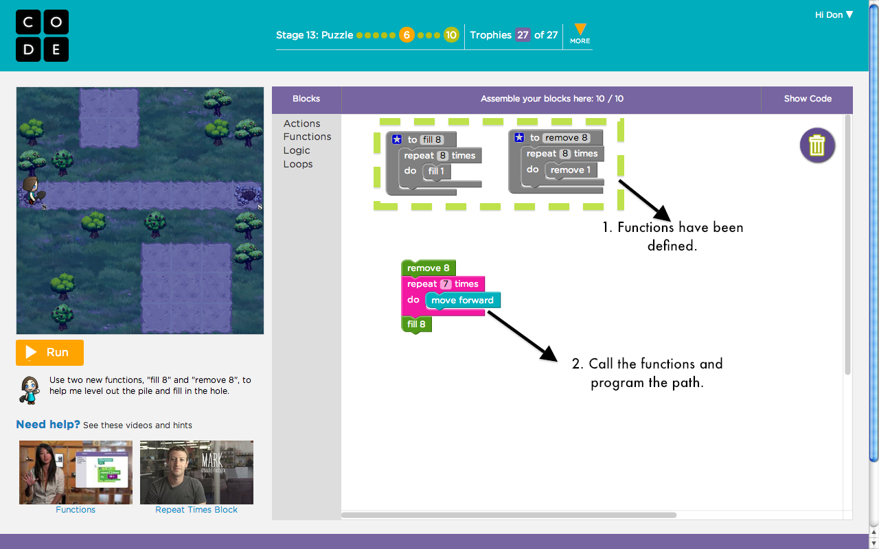 Code.org Lesson 13 The Farmer 2 Answers CIPHER | CRUX: Stage 13 - The Farmer 2 #6