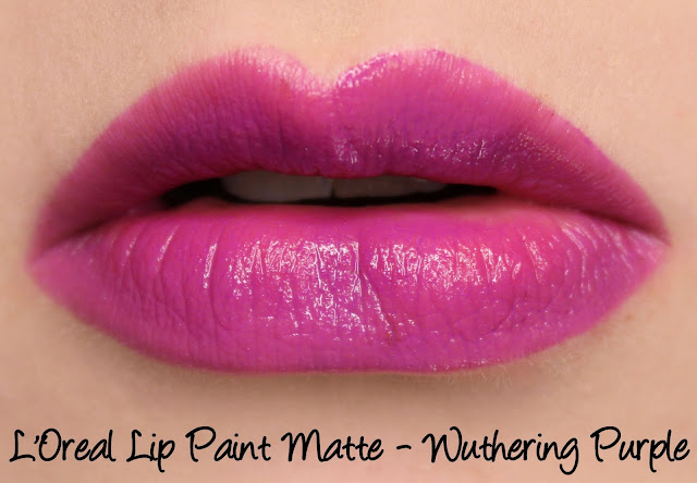 L'Oreal Lip Paint Matte - Wuthering Purple Swatches & Review