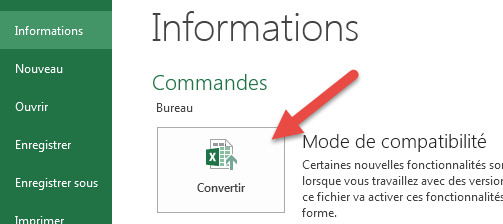 Conertir Classeur xls en xlsx