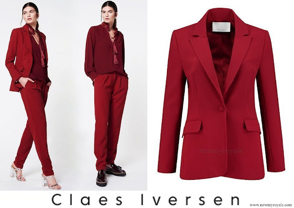 Queen Maxima wore Claes Iversen LaPerm Classic blazer and Lykoi trousers